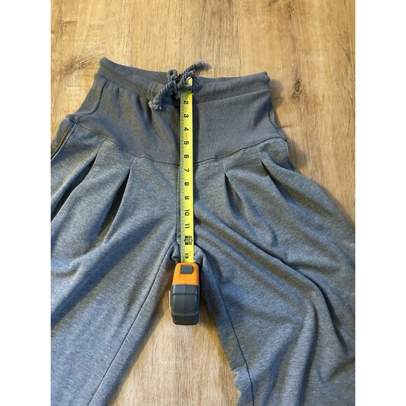 Wide Leg Lounge Pants Women’s Small Dark Grey High Waist Pleated - Picture 4 of 9